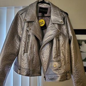 Metallic Moto Jacket- 1X